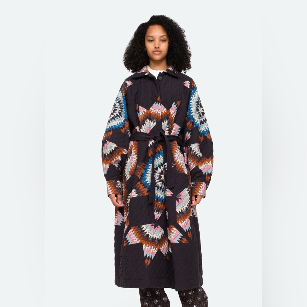 NWT Sea New York Lindstrom Long Quilted Coat - Picture 7 of 10